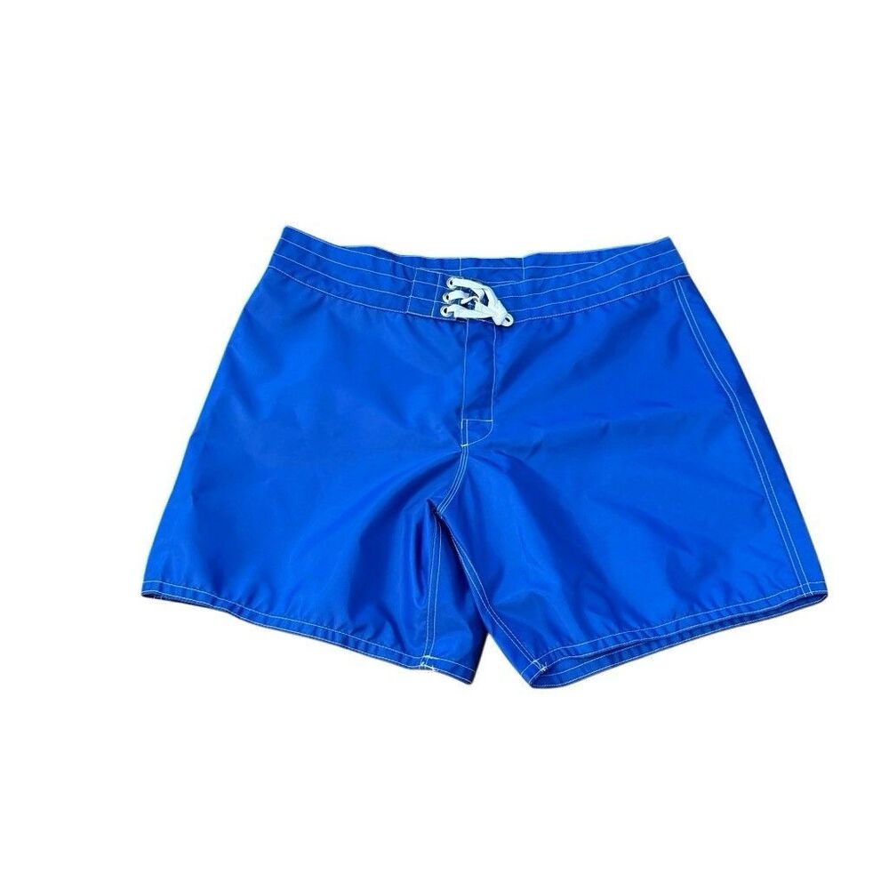 Birdwell Beach Britches Mens 35 Blue Blue Board Shorts Made In USA Trunks